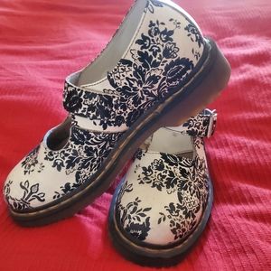 Rare Vintage Black Velvet Floral Doc Martins